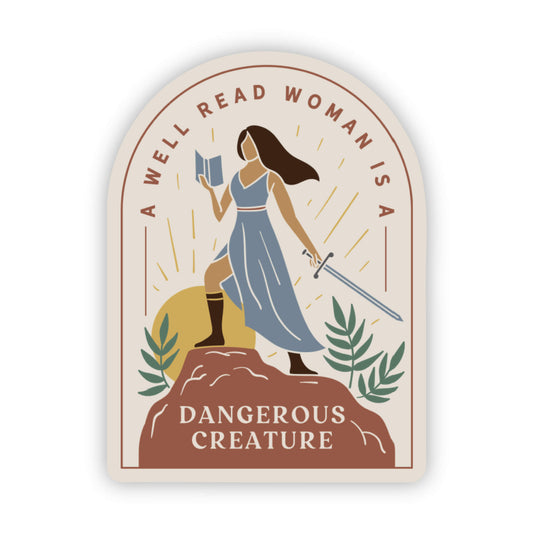 A Well Read Woman Sticker